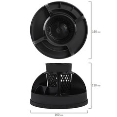 Подставка-органайзер STAFF &laquo;Attraction&raquo;, 9 отделений, вращающаяся, черная, 238319