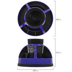 Подставка-органайзер STAFF &laquo;Attraction&raquo;, 9 отделений, вращающаяся, черная/<wbr/>фиолетовая, 238320