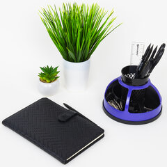 Подставка-органайзер STAFF &laquo;Attraction&raquo;, 9 отделений, вращающаяся, черная/<wbr/>фиолетовая, 238320