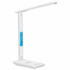 Настольная лампа / светильник с дисплеем и беспроводной зарядкой &laquo;7 в 1&raquo;, LED, 10 Вт, белый, DASWERK (ДАСВЕРК), 238325