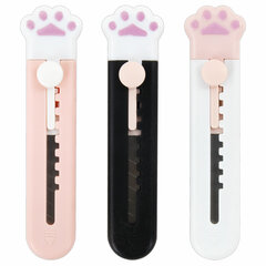 Нож канцелярский &laquo;Лапки&raquo;, Cat Paw, 9 мм, автофиксатор, BRAUBERG HOBBY, в дисплее, 238346