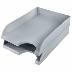 Лоток горизонтальный для бумаг BRAUBERG &laquo;Standard&raquo;, 350&times;253&times;65 мм, серый, 238347