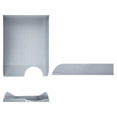 Лоток горизонтальный для бумаг BRAUBERG &laquo;Standard&raquo;, 350&times;253&times;65 мм, серый, 238347