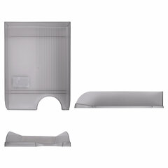 Лоток горизонтальный для бумаг BRAUBERG &laquo;Standard&raquo;, 350&times;253&times;65 мм, тонированный серый, 238348