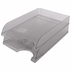 Лоток горизонтальный для бумаг BRAUBERG &laquo;Standard&raquo;, 350&times;253&times;65 мм, тонированный серый, 238348