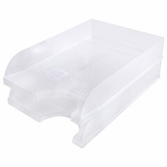 Лоток горизонтальный для бумаг BRAUBERG &laquo;Standard&raquo;, 350&times;253&times;65 мм, прозрачный, 238349