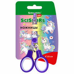 Изображение товара Детские ножницы 130 мм сиреневые с единорогами BRAUBERG KIDS