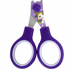 Ножницы 130 мм сиреневые, с цветной печатью &laquo;Единороги&raquo;, закругленные, BRAUBERG KIDS, 238350