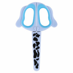 Ножницы 130 мм, фигурные рукоятки с резиновыми вставками &laquo;Далматин&raquo;, с чехлом, BRAUBERG KIDS, 238352