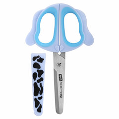 Ножницы 130 мм, фигурные рукоятки с резиновыми вставками &laquo;Далматин&raquo;, с чехлом, BRAUBERG KIDS, 238352