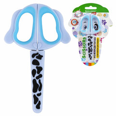 Ножницы 130 мм, фигурные рукоятки с резиновыми вставками &laquo;Далматин&raquo;, с чехлом, BRAUBERG KIDS, 238352