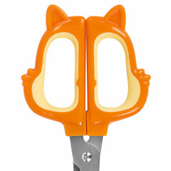 Ножницы 130 мм, фигурные рукоятки с резиновыми вставками &laquo;Белочка&raquo;, с чехлом, BRAUBERG KIDS, 238353