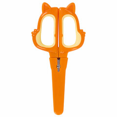 Ножницы 130 мм, фигурные рукоятки с резиновыми вставками &laquo;Белочка&raquo;, с чехлом, BRAUBERG KIDS, 238353