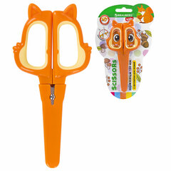 Ножницы 130 мм, фигурные рукоятки с резиновыми вставками &laquo;Белочка&raquo;, с чехлом, BRAUBERG KIDS, 238353