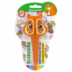 Изображение товара Детские ножницы 130 мм с фигурными рукоятками и чехлом BRAUBERG KIDS Белочка