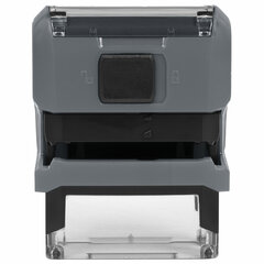 Штамп самонаборный 3-стр, 38&times;14 мм, синий, TRODAT 4911P4/<wbr/>DB, корпус СЕРЫЙ, КАССА В КОМПЛЕКТЕ, 43214