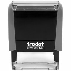 Штамп самонаборный 4-стр, 47&times;18 мм, синий, TRODAT 4912P4/<wbr/>DB, корпус СЕРЫЙ, КАССЫ В КОМПЛЕКТЕ, 43215