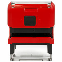 Штамп самонаборный 4-стр., 47&times;18 мм, синий, TRODAT 4912P4/<wbr/>DB, корпус КРАСНЫЙ, КАССЫ В КОМПЛЕКТЕ, 43218