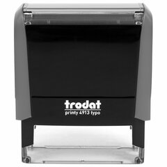 Штамп самонаборный 5-стр, 58&times;22 мм, синий, TRODAT 4913P4/<wbr/>DB, корпус СЕРЫЙ, КАССЫ В КОМПЛЕКТЕ, 43216