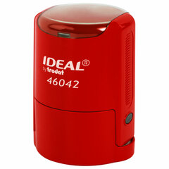 Оснастка для печатей оттиск D=42 мм, синий, TRODAT IDEAL 46042, корпус КРАСНЫЙ, крышка, подушка,125311