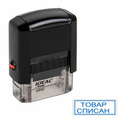 Оснастка для штампа, размер оттиска 26&times;9 мм, синий, TRODAT IDEAL 4910 P2, подушка в комплекте, 125414