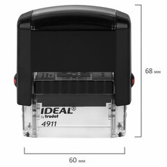 Штамп стандартный "ОПЛАЧЕНО, дата", оттиск 38 х 14 мм, синий, TRODAT IDEAL 4911 DB &mdash; 3.13, 161489