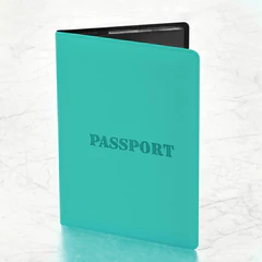 Обложка для паспорта, мягкий полиуретан, &laquo;PASSPORT&raquo;, цвет &laquo;тиффани&raquo;, STAFF, 238404