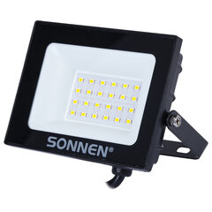 Прожектор светодиодный 20 Вт, 6500 К, 1600 Лм, 20 м2, IP65, 122&times;84&times;26 мм, черный, SONNEN, 238412