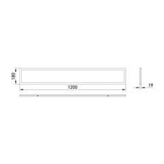 Светильник светодиодный универсальный с драйвером ЭРА 6500 К,1200x180x19, 40 Вт, прозрачный, SPO-7-40-6K-P