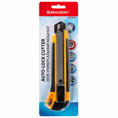 Нож универсальный мощный, 25 мм, BRAUBERG EXTRA, автофиксатор, резиновые вставки, 238731