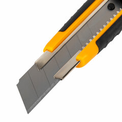 Нож универсальный мощный, 25 мм, BRAUBERG EXTRA, автофиксатор, резиновые вставки, 238731