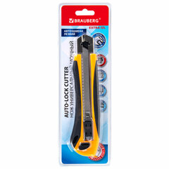 Нож универсальный мощный, 25 мм, BRAUBERG EXTRA-DL, с двумя фиксаторами, резиновые вставки, 238732