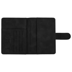 Обложка для паспорта и документов с защитой от считывания, 9 карманов, магнит, экокожа, черная, BRAUBERG, 238757