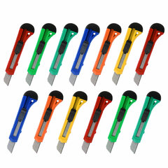 Нож канцелярский 18 мм КОМПЛЕКТ &laquo;10 шт. + 3 шт. В ПОДАРОК&raquo;, фиксатор, STAFF EVERYDAY, 238771