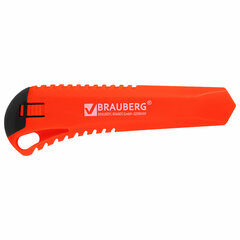 Нож канцелярский 18 мм, КОМПЛЕКТ &laquo;5 шт. + 1 шт. В ПОДАРОК&raquo;, фиксатор, блистер, BRAUBERG &laquo;Classic&raquo;, 238773