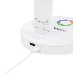 Настольная лампа-светильник, ночник SONNEN RG-001, 30 LED, 6 Вт, 3 режима, RGB-подсветка, белый, 238774