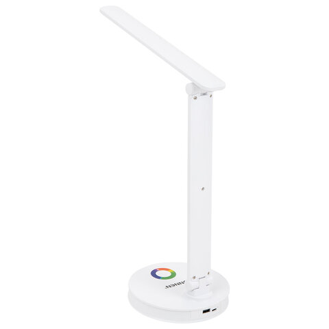 Настольная лампа светильник ночник SONNEN RG-001, LED, 6 Вт, 3 режима, RGB подсветка, белый, 238774