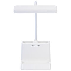 Настольная лампа / светильник беспроводная SONNEN PT-302, органайзер, USB, LED, 3 Вт, 3 режима, 238783