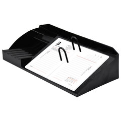 Подставка под календарь + органайзер 3 отделения, STAFF &laquo;MANAGER&raquo;, 310&times;150&times;75 мм, черный, 238789