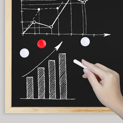 Доска для мела магнитная 30&times;45 см, черная, деревянная рамка, BRAUBERG &laquo;Wood&raquo;, 238801