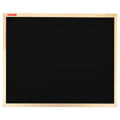 Доска для мела магнитная 50&times;70 см, черная, деревянная рамка, BRAUBERG &laquo;Wood&raquo;, 238803