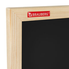 Доска для мела магнитная 60&times;90 см, черная, деревянная рамка, BRAUBERG &laquo;Wood&raquo;, 238804