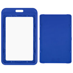 Бейдж вертикальный (85&times;54 мм), синий, МАТОВАЯ ПОВЕРХНОСТЬ, BRAUBERG EXTRA, 238814