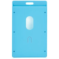 Бейдж вертикальный (90&times;54 мм) АССОРТИ, голубой, красный, салатовый, оранжевый, BRAUBERG ULTRA COLOR, 238821