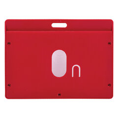 Бейдж горизонтальный (54&times;90 мм) АССОРТИ, голубой, красный, салатовый, оранжевый, BRAUBERG ULTRA COLOR, 238822