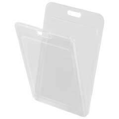 Бейдж вертикальный (85&times;54 мм) на 2 карты, с рулеткой, ЗАЩИТА ОТ ВЛАГИ И ПЫЛИ, BRAUBERG EXTRA, 238824