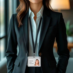 Бейдж горизонтальный (54&times;85 мм) на 2 карты, прозрачный, ЗАЩИТА ОТ ВЛАГИ И ПЫЛИ, BRAUBERG EXTRA, 238825