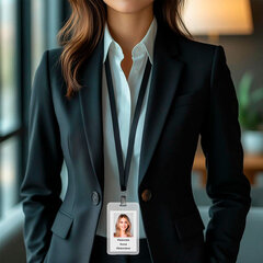 Бейдж вертикальный (85&times;54 мм) на 2 карты, прозрачный, ЗАЩИТА ОТ ВЛАГИ И ПЫЛИ, BRAUBERG EXTRA, 238826