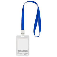 Бейдж вертикальный (85&times;54 мм) на 2 карты, с лентой 45 см, ЗАЩИТА ОТ ВЛАГИ И ПЫЛИ, BRAUBERG EXTRA, 238827