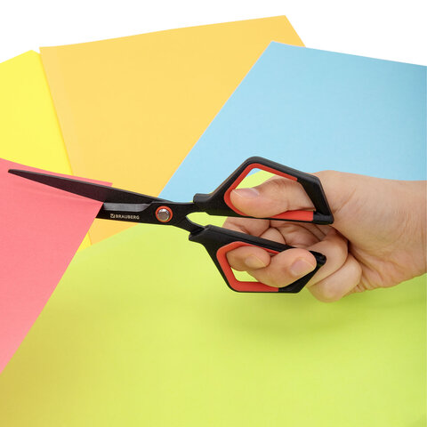 Ножницы BRAUBERG "Super special", 170 мм, черные, 3-сторонняя заточка, тефлоновое покрытие, 238848 - фото 10